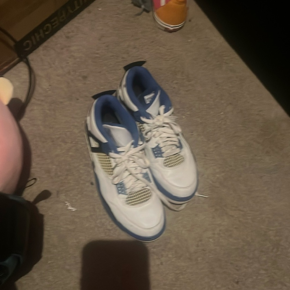 Jordan 4s white and blue